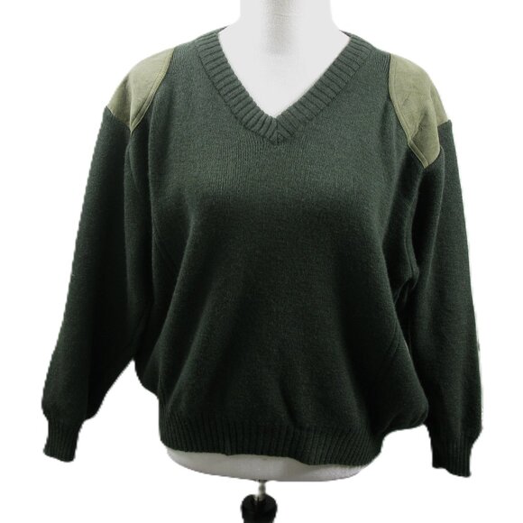 Barbour Men's Army Green Washable Wool Sweater Size M?